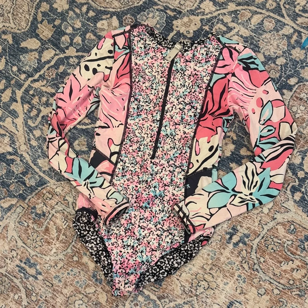 Maaji Reversible Floral Zip-Up Swimsuit - Picture 1 of 3